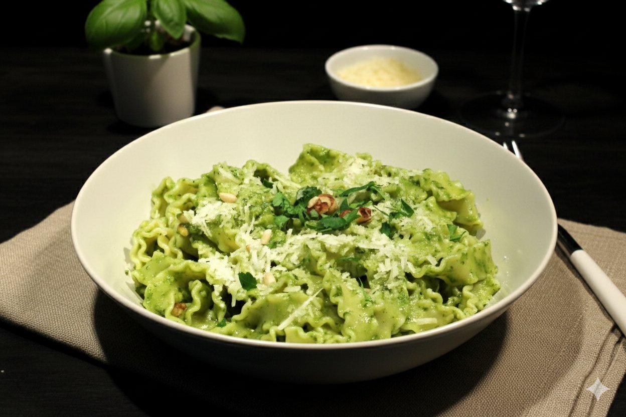 Pâtes pesto genovese basilic frais maison - Cuisine italienne Paris